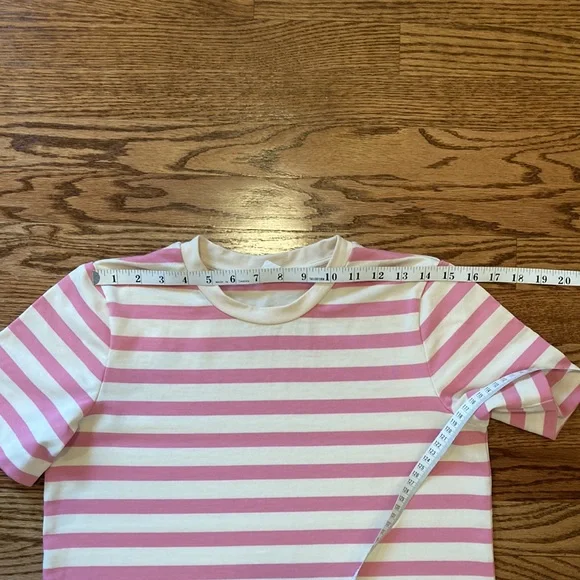 Arket T-shirt dress in pink and cream size small - Picture 8 of 11